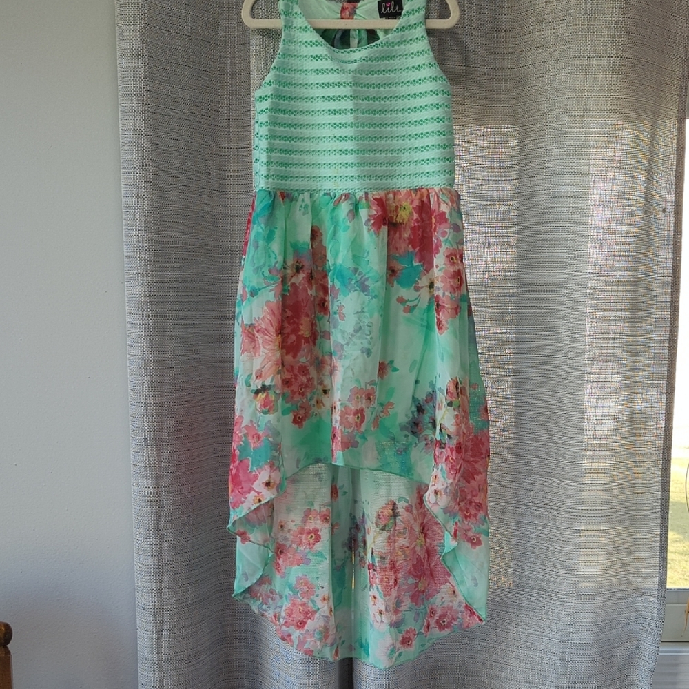 Lilt Green and White Halter Sundress Wedding Guest